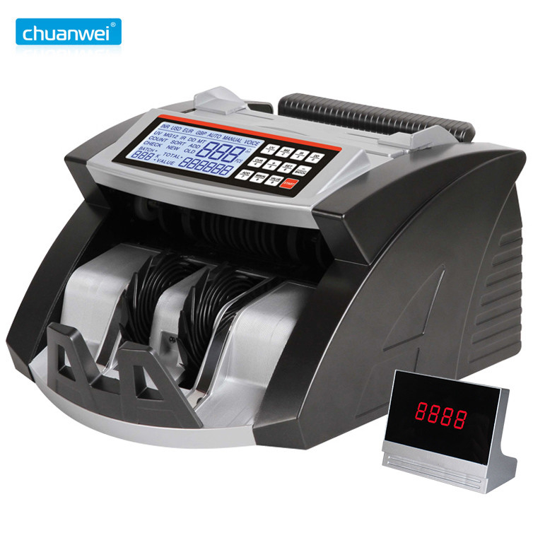 EUR UV MG Portable Money Counting Machine 1200pcs Per Minute Automatic Bill Counter